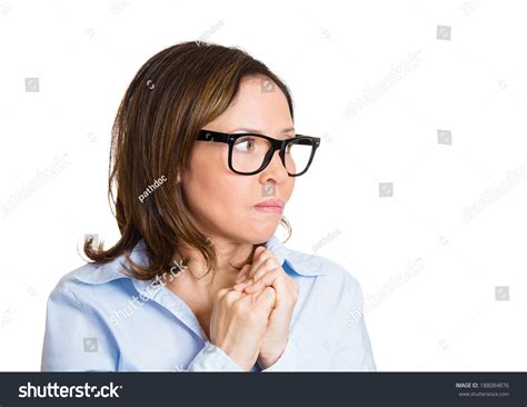 Closeup Portrait Mature Nerdy Looking Woman Stock Photo Shutterstock