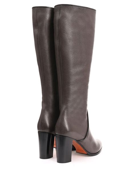 Кожаные сапоги с мехом от SANTONI за 62 400 рублей со скидкой 50% (цвет ...