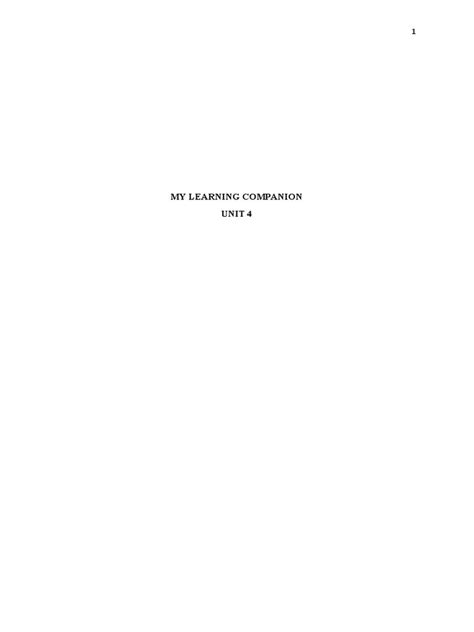 Unit 4 Student Companion Pdf English Language Teachers