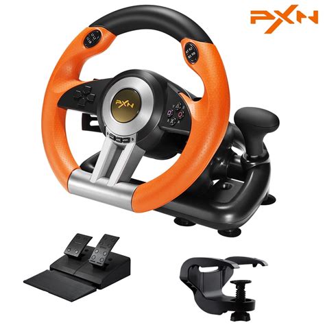 PXN V3III PS4 Gameing Steering Wheel,180° PC Racing Wheel and Dual ...