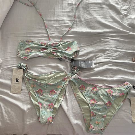 Brand New Blackbough Swim Bikini Top And Bottoms Depop
