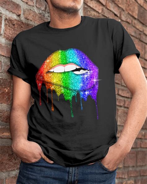 Rainbow Lips T Shirts Pride Gay Lesbian Lgbt Shirt Gift