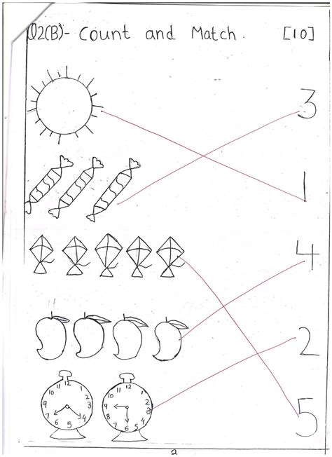 Nursery Maths Question Paper