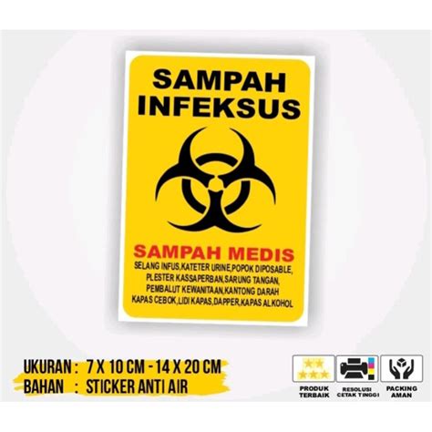 Jual Sticker Label Sampah Infeksius Dan Non Infeksius Shopee Indonesia