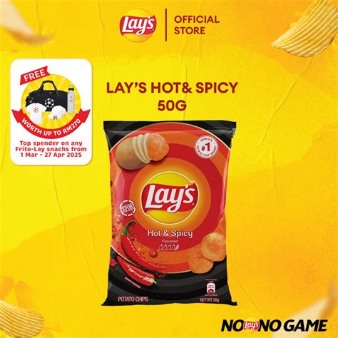 Lay S Potato Chips Hot Spicy 50g Shopee Singapore