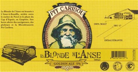 La Blonde De L Anse Microbrasserie Pit Caribou Untappd