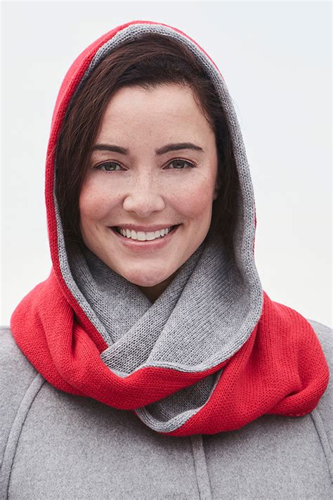 Reversible Cashmere Hooded Infinity Scarf