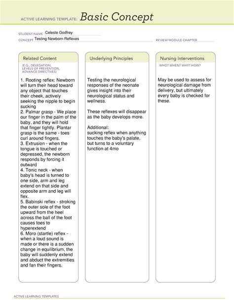 Ati Basic Concept Template Maternal Newborn