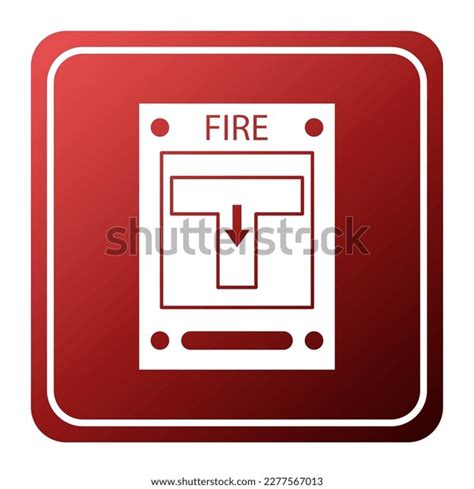 Fire Alarm Pull Station On White Stock Vector Royalty Free 2277567013