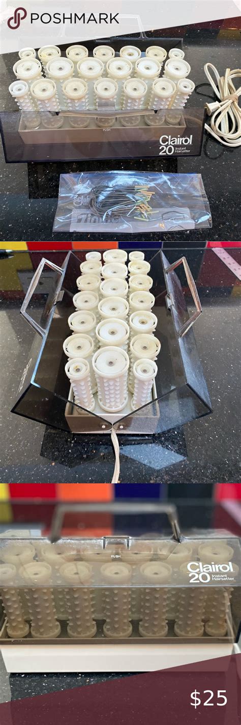 Vintage Clairol Instant Hairsetter Hot Rollers With Metal Clips Clairol Hot Rollers Hot