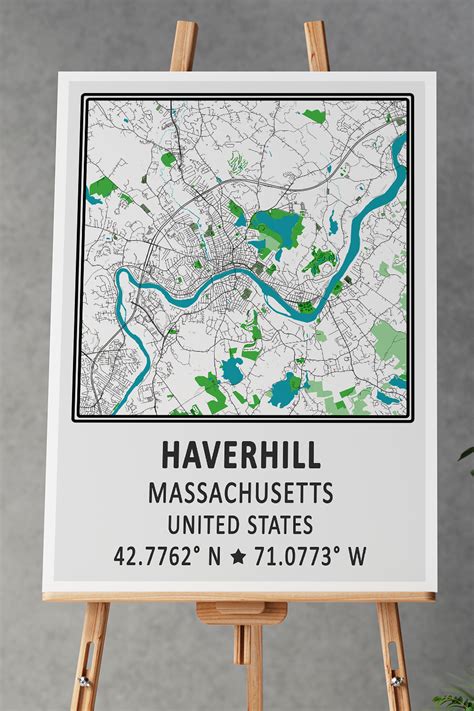 Haverhill Ma Minimalist Map