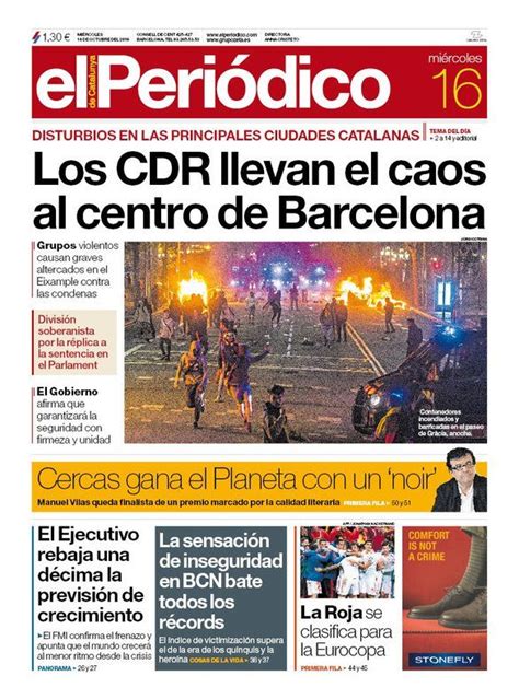 Estos son los temas destacados en la portada de EL PERIÓDICO DE