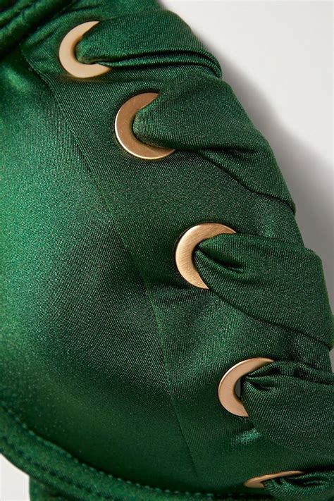 ZIMMERMANN Devi Strapless Eyelet Embellished Bikini Top THE OUTNET