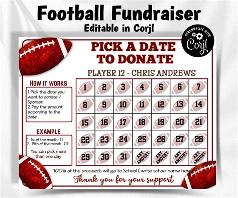 Effective Calendar Fundraiser Template For Successful Campaigns