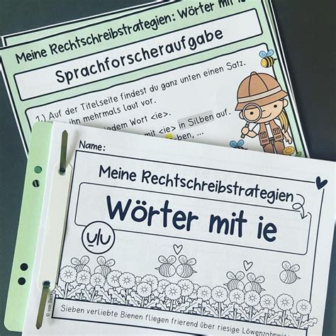 Wörter Mit Ie Langes I Unterrichtsmaterial Im Fach Deutsch In 2021