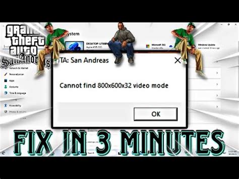 How To Fix Gta San Andreas Cannot Find X X Video Mode Youtube