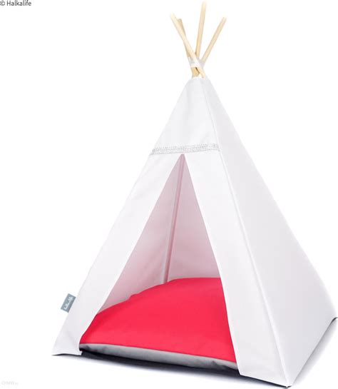 Halkalife Legowisko Tipi Glamour Malina Biały M 55X55X82Cm Ceny i