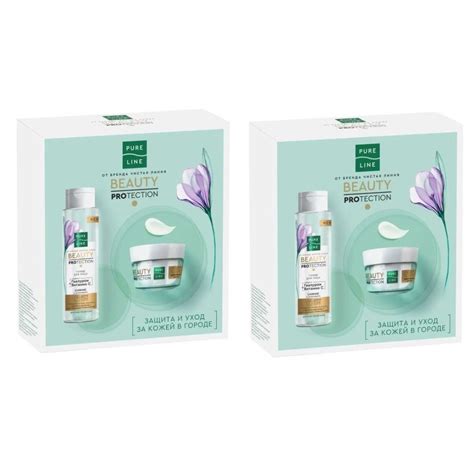 Чистая Линия Beauty Protection, Тонер 110 мл, Крем-флюид для лица, 45 ...