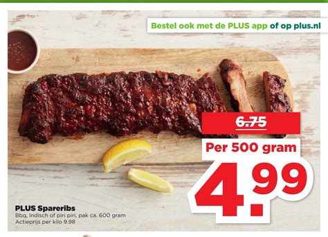 Spareribs Per 500 Gram Aanbieding Bij PLUS