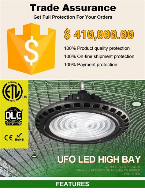 Dlc Warehouse Lighting Explosion Proof 100w 150w 200w 240w Ip65 Ufo Led