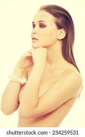 Attractive Naked Woman Hands Close Face Stock Photo Shutterstock