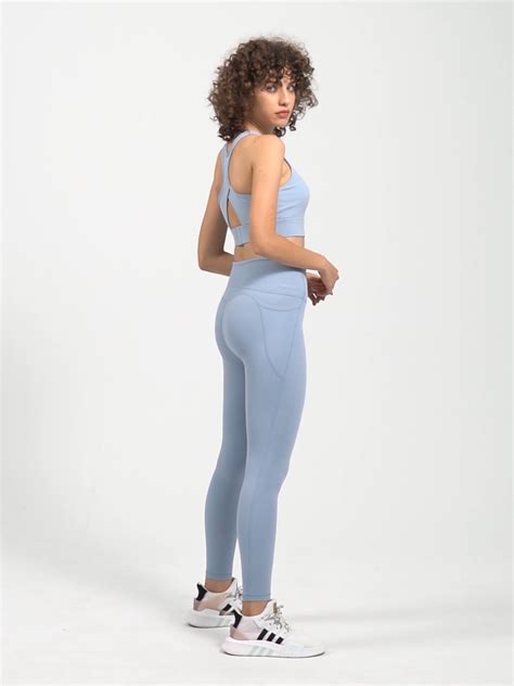 Pieces Yoga Set Women Naked Feeling Sports Wear High Impact Sports Bra Workout Active Wear