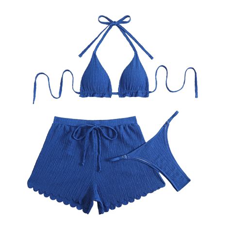 MSJUHEG Two Piece Swimsuit Knot Front Bathing Suit For Women Bikini Sets For Women Mid Rise