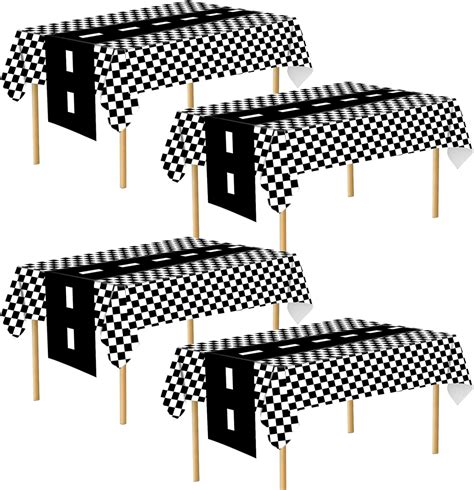 Amazon Pcs Checkered Race Car Party Supplies Black And White