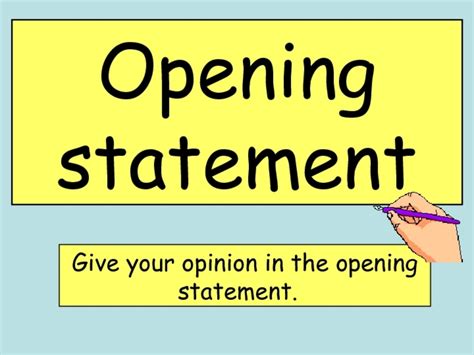 Opening Statement Ppt For 4th 6th Grade Lesson Planet