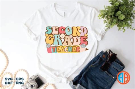 Second Grade Teacher Shirt Graphic By Adobe Amir · Creative Fabrica