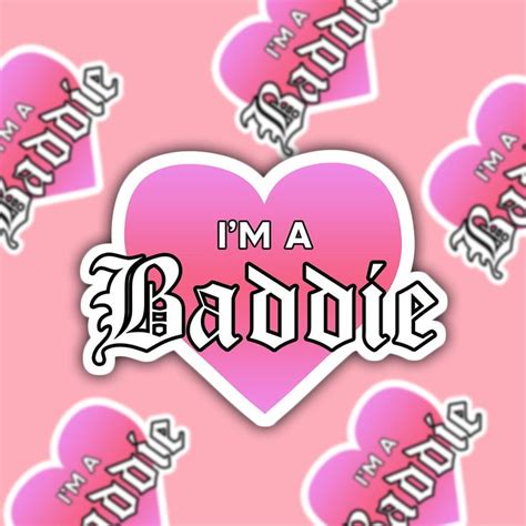 Pink Im A Baddie Kpop Cute Sticker Etsy In 2024 Baddies Cute