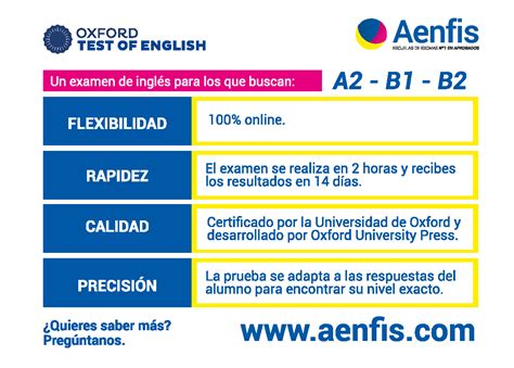 Preparación Exámenes Oxford Aenfis España