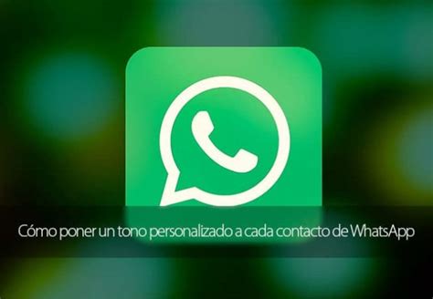 WhatsApp Poner Un Tono Personalizado A Cada Contacto