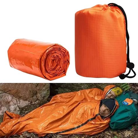 Saco De Emergencia Dormir - Saco de dormir cálido de emergencia, manta cálida con membrana ...