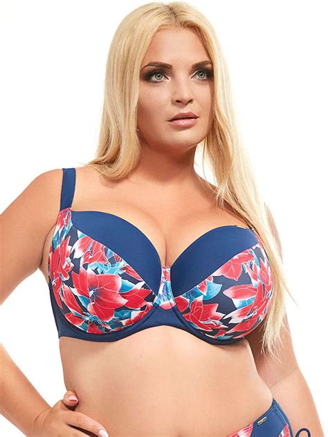 Kris Line Biustonosz Bikini Cape Verde W Kolorze Granatowo Czerwonym