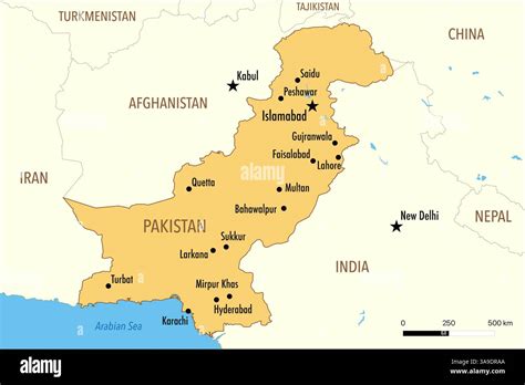 pakistan political map  res stock photography  images alamy