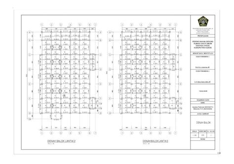 Pdf Denah Balok Lantai Denah Balok Lantai Repository Unissula Ac