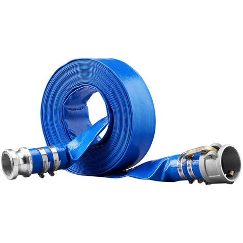 Vevor Backwash Hose 2 In X 50 Ft Heavy Duty Pvc Flat Pool Discharge