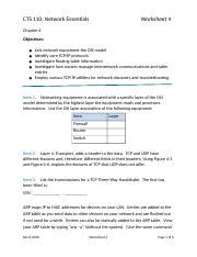 Module 4 Worksheet Docx CTS 110 Network Essentials Worksheet 4