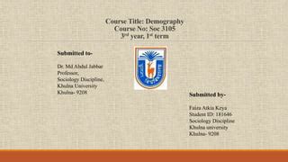 Age And Sex Structure PPTX