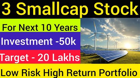 3 Smallcap Stock For Next 5year 50k Portfolio 40X Returns Low Risk