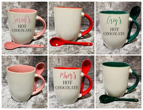 Personalised Hot Chocolate Mug With Spoon Etsy UK