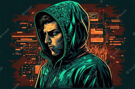 Premium Photo Hacker Portrait Security Breach And Technological Crime