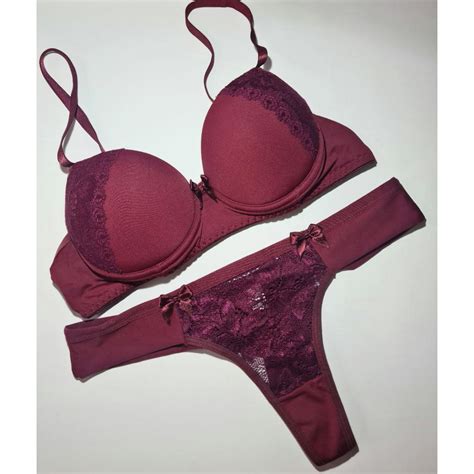 Conjunto Lingerie bojo e aro sutiã calcinha fio duplo Shopee Brasil