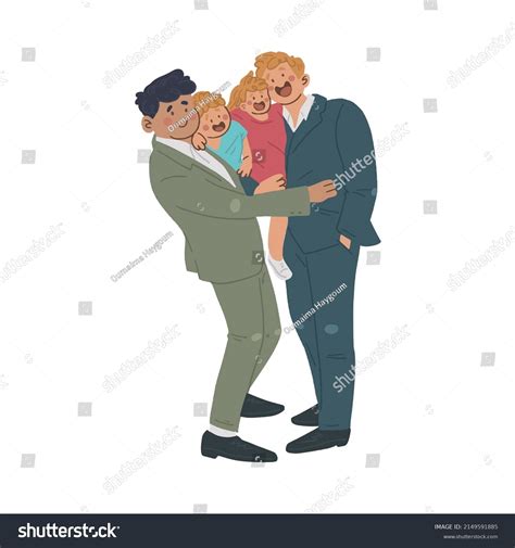 Gay Lovers Couple Silhouette Vector Homosexual Stock Vector Royalty