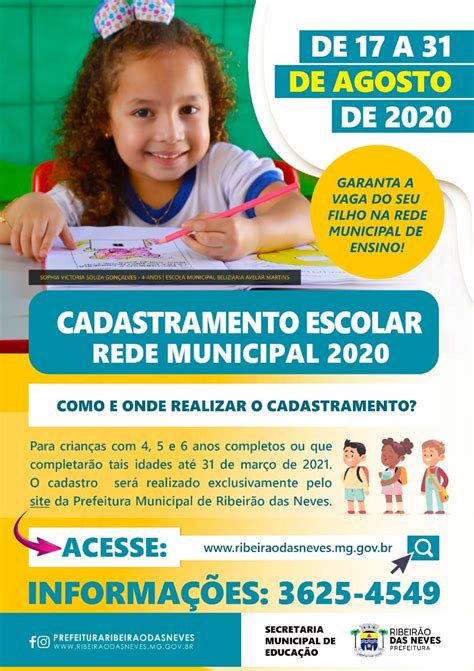 Secretaria De Educa O Abre Cadastramento Escolar Para Rede P Blica