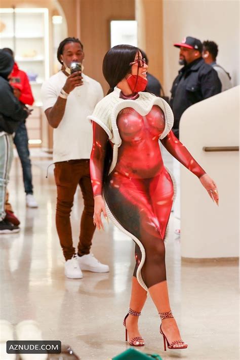 Cardi B Sexy Showing Off Her Hot Curves At Bottega Veneta In Beverly Hills AZNude