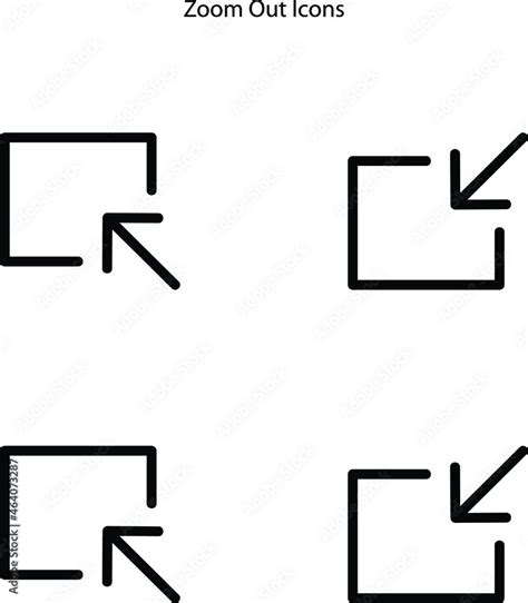 Zoom Out Icons Isolated On White Background Zoom Out And Icon Thin