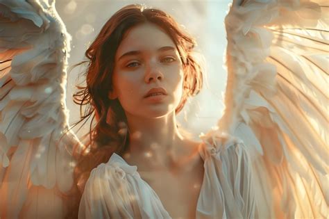 Premium Photo Beautiful Woman With Angel Wings