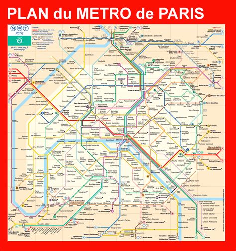 plan du metro de paris plan reseau metro parisien paris metro map